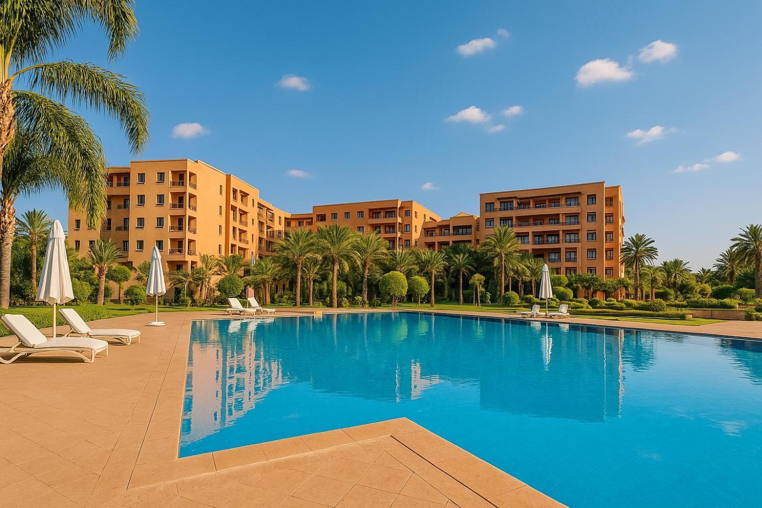 公寓 Sunny 2Bdr With Panoramic View - Next To Pestana Cr7 & M Avenue - Hivernage Garden 马拉喀什
