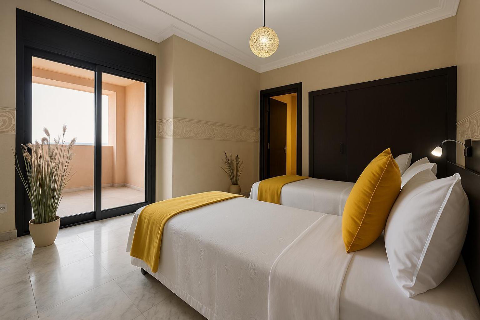 公寓 Sunny 2Bdr With Panoramic View - Next To Pestana Cr7 & M Avenue - Hivernage Garden 马拉喀什